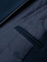 Ombre Clothing Férfi fitted strukturált kabát magas gallérral - sötétkék V2 OM-COWC-0136 Ombre Clothing