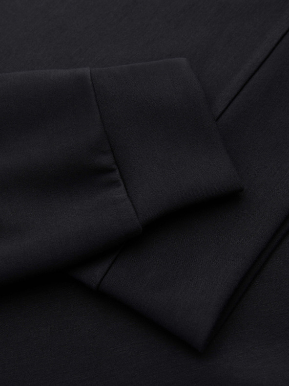 Ombre Clothing Férfi pulóver fényes nyomással a mellkason - fekete V1 OM-SNBC-0199 Ombre Clothing