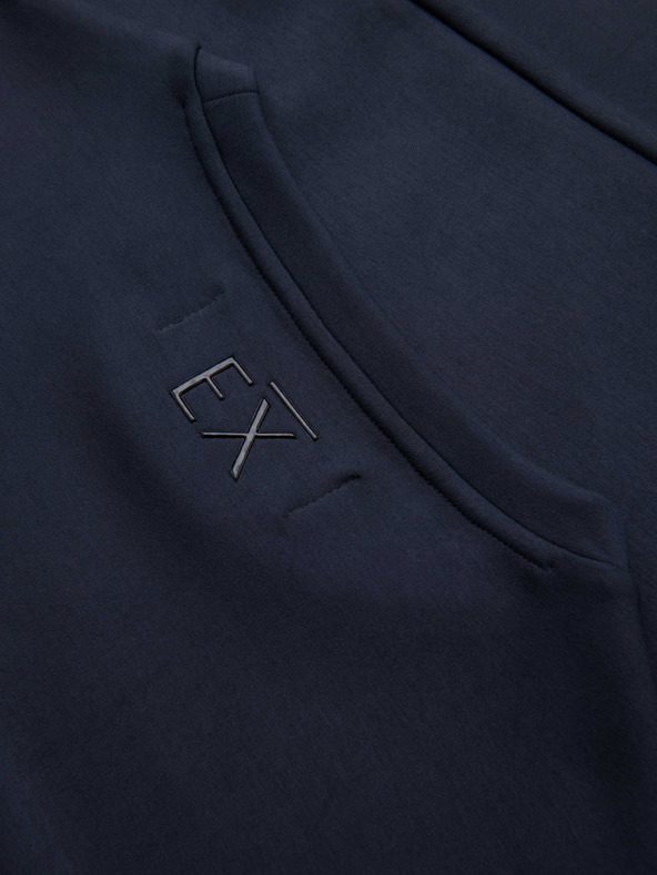 Ombre Clothing Férfi pulóver fényes mellnyomattal - sötétkék V4 OM-SNBC-0199 Ombre Clothing