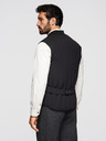 Ombre Clothing Férfi lezser ujjatlan mellény függőleges varrással - fekete V1 OM-JAVJ-0323 Ombre Clothing