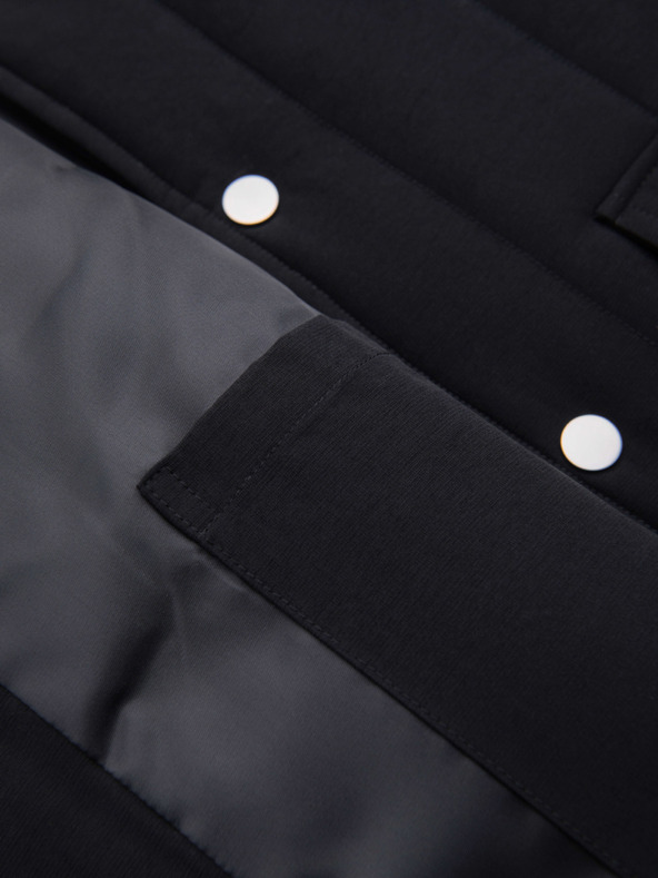 Ombre Clothing Férfi lezser ujjatlan mellény függőleges varrással - fekete V1 OM-JAVJ-0323 Ombre Clothing