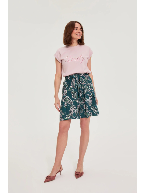 Moodo Blúz felírattal rózsaszín Moodo