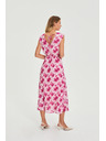Moodo Midi ruha virágmintával rózsaszín Moodo