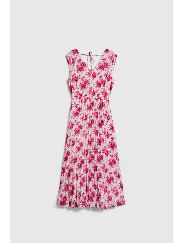 Moodo Midi ruha virágmintával rózsaszín Moodo