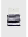 Moodo Fehér csíkos felső Moodo
