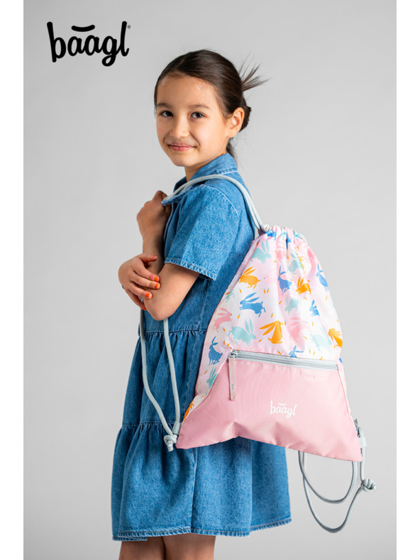 BAAGL  BAAGL SET 5 Zippy Bunny: iskolatáska, tolltartó, zsák, kötény, pénztárca