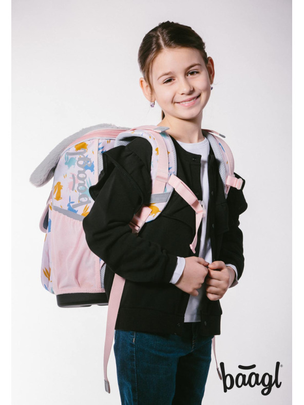 BAAGL  BAAGL SET 5 Zippy Bunny: iskolatáska, tolltartó, zsák, kötény, pénztárca