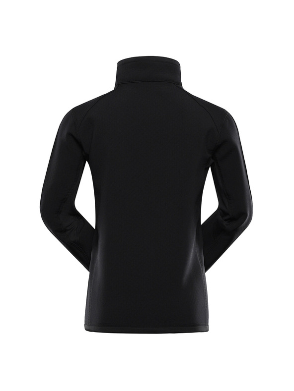 ALPINE PRO Gyermek cipzáras pulóver ALPINE PRO MORWO black