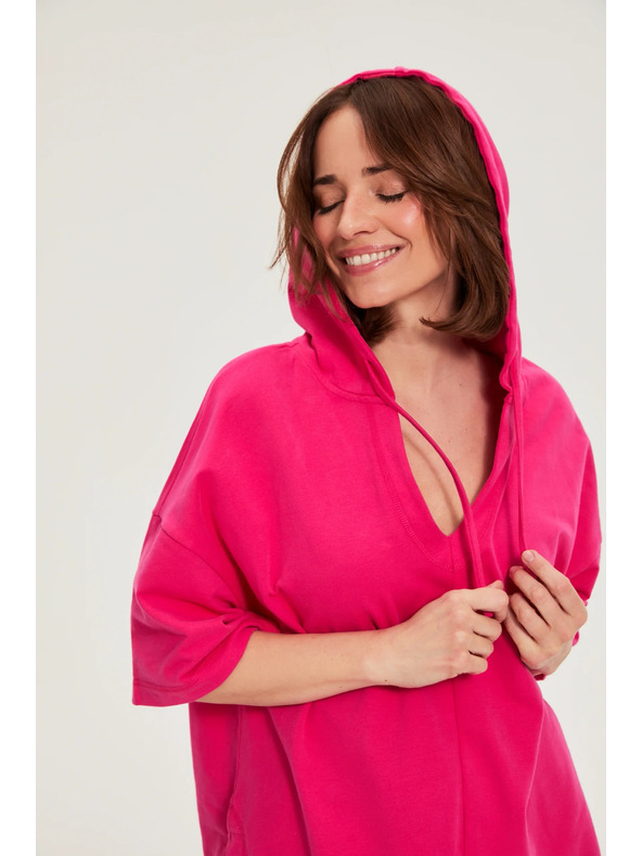 Moodo Kapucnis és rövid ujjú felső lila Moodo