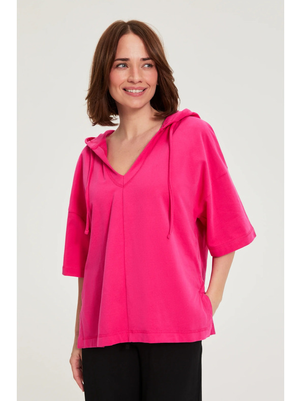 Moodo Kapucnis és rövid ujjú felső lila Moodo