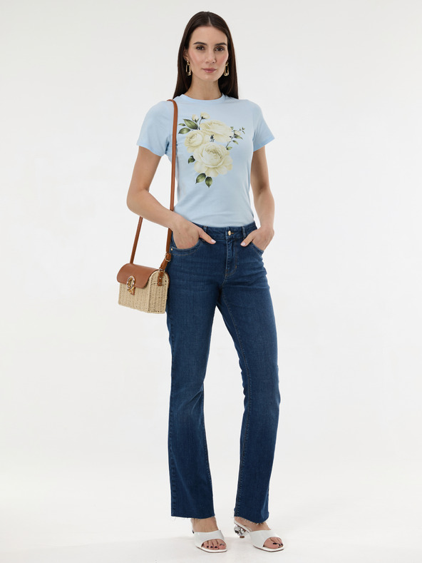 Orsay ORSAY Világoskék női nyomott mintás póló