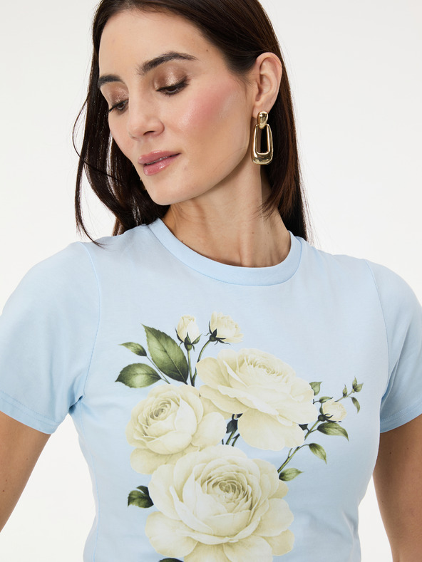 Orsay ORSAY Világoskék női nyomott mintás póló