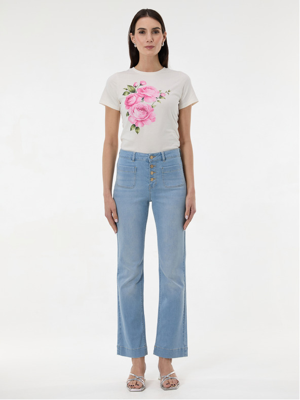 Orsay ORSAY Krémszínű női nyomott mintás póló