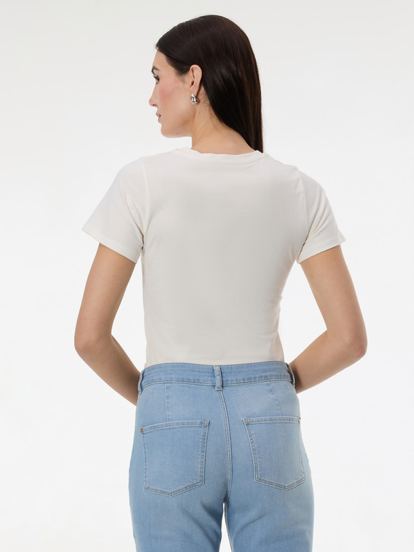 Orsay ORSAY Krémszínű női nyomott mintás póló