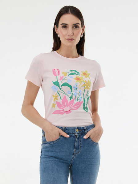 Orsay ORSAY Világos rózsaszín női nyomott mintás póló