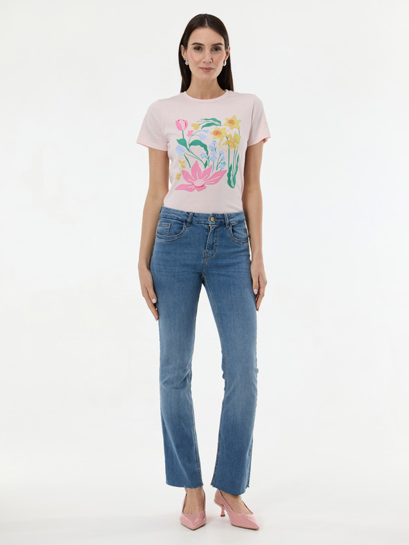 Orsay ORSAY Világos rózsaszín női nyomott mintás póló