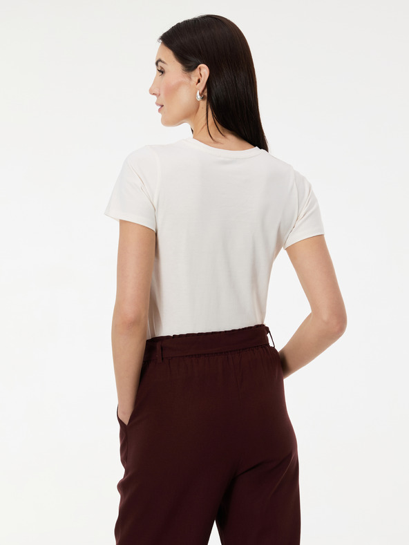 Orsay ORSAY Fehér női nyomott mintás póló