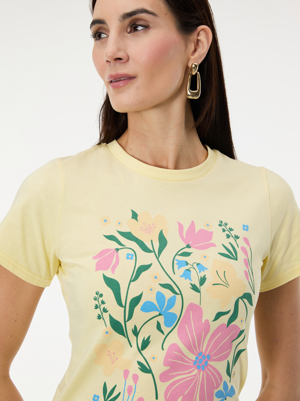 Orsay ORSAY Sárga női nyomott mintás póló