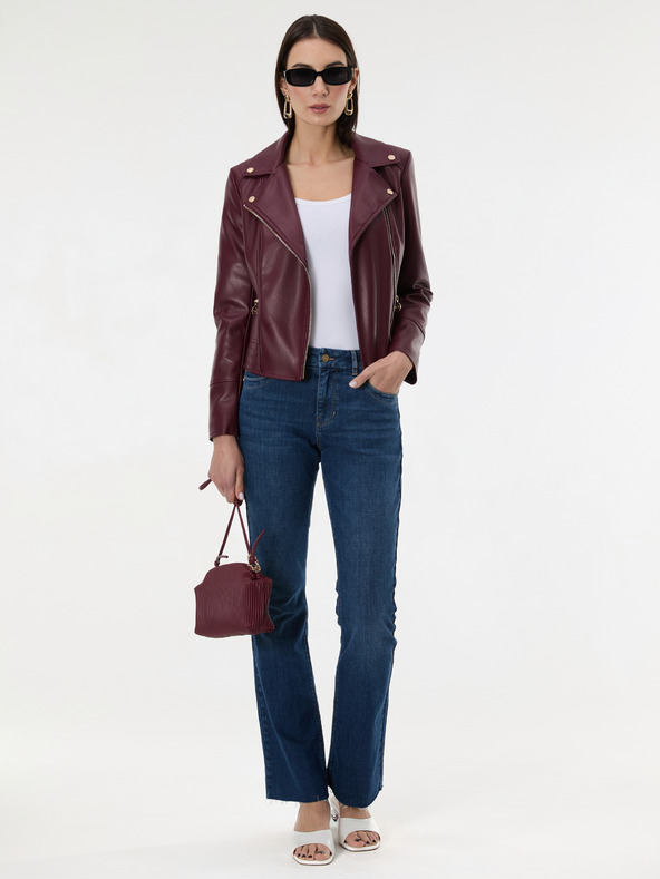 Orsay ORSAY Bordó női műbőr dzseki