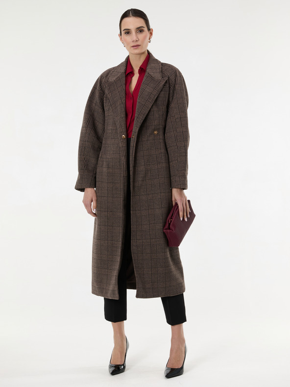 Orsay ORSAY Barna hosszú női kabát