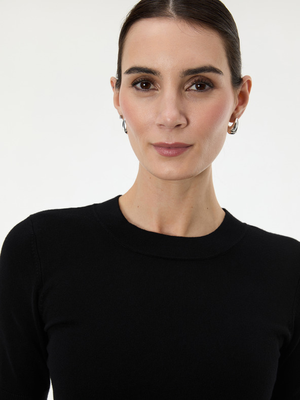 Orsay ORSAY fekete női rövid ujjú pulóver