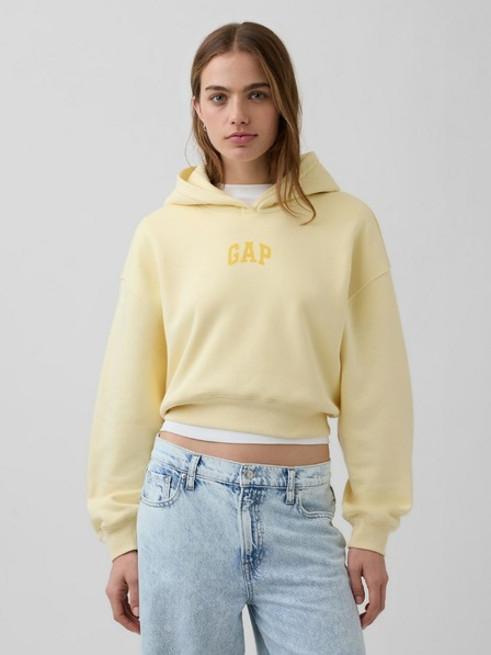 GAP Oversize crop pulóver logóval VintageSoft GAP