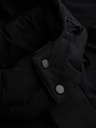 Ombre Clothing Férfi téli dzseki levehető kapucnival vízálló anyagból - fekete V3 OM-JAHP-0306 Ombre Clothing
