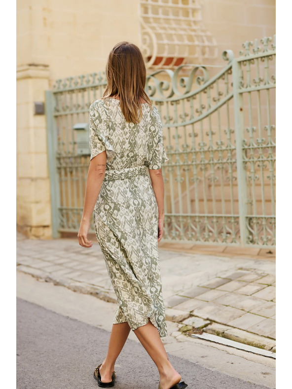 Moodo Olivazöld viszóz ruha Moodo