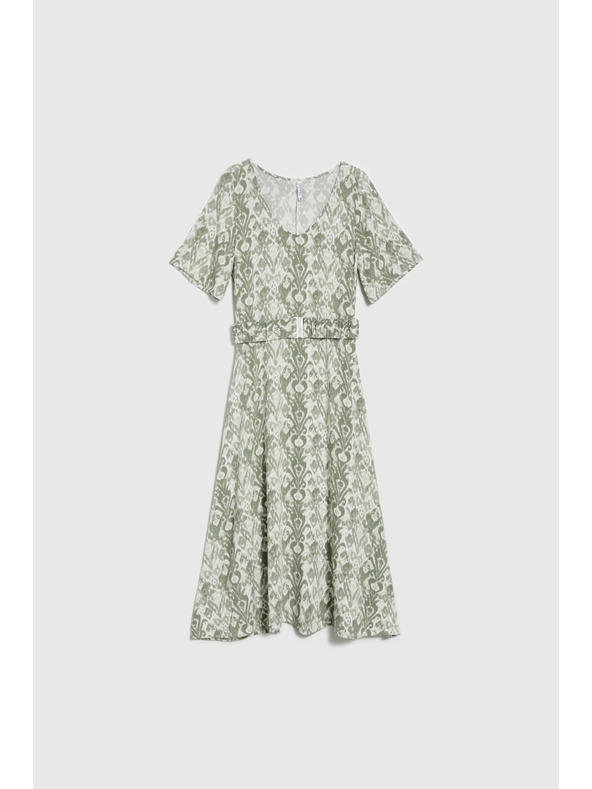 Moodo Olivazöld viszóz ruha Moodo