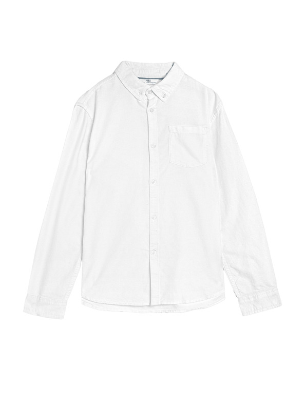 Marks & Spencer Oxford ing 100% pamutból (6–16 éves) Marks & Spencer fehér