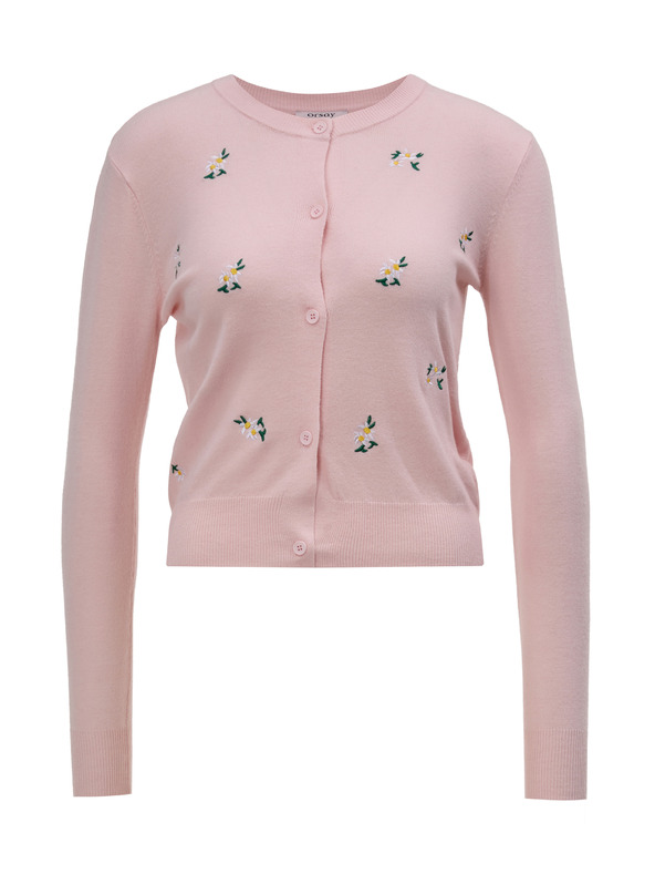 Orsay ORSAY Világos rózsaszín női kardigán hímzéssel