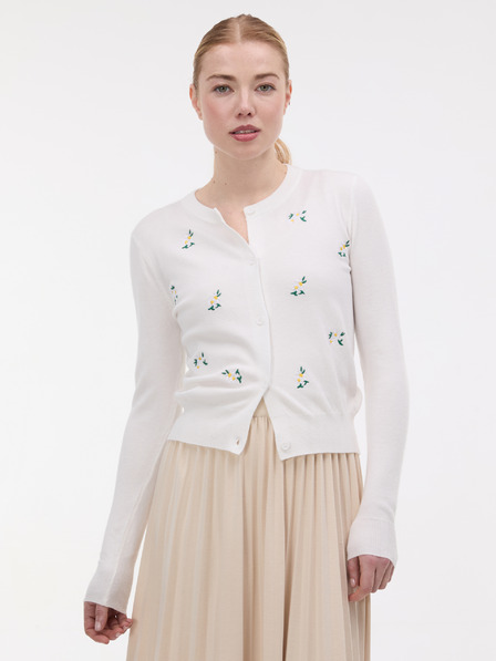 Orsay ORSAY Krémszínű női kardigán hímzéssel