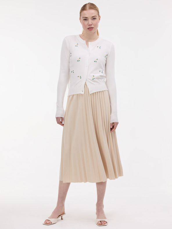 Orsay ORSAY Krémszínű női kardigán hímzéssel