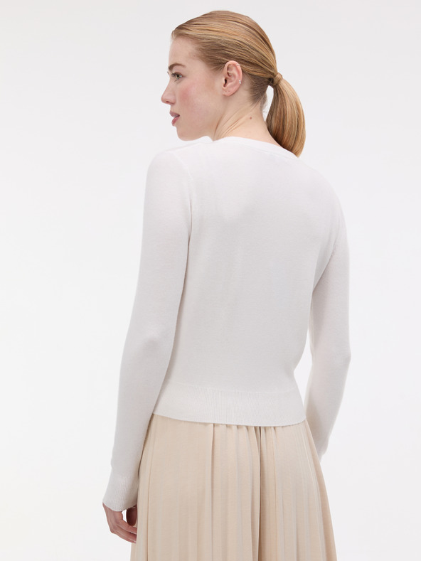 Orsay ORSAY Krémszínű női kardigán hímzéssel