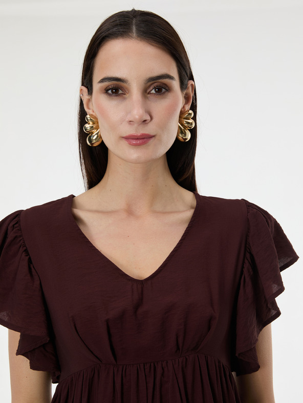 Orsay ORSAY Sötétbarna női térdig érő ruha