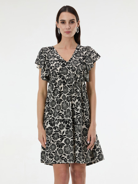 Orsay ORSAY fekete női mintás, térdig érő ruha
