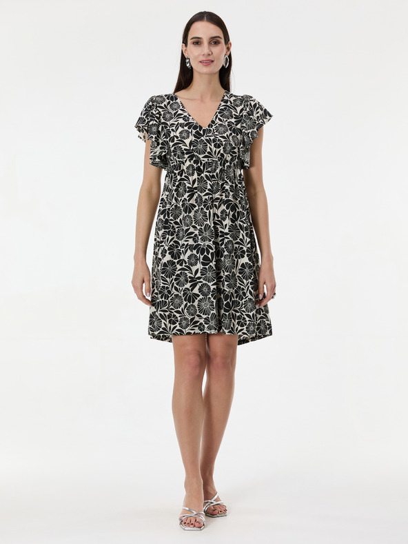 Orsay ORSAY fekete női mintás, térdig érő ruha