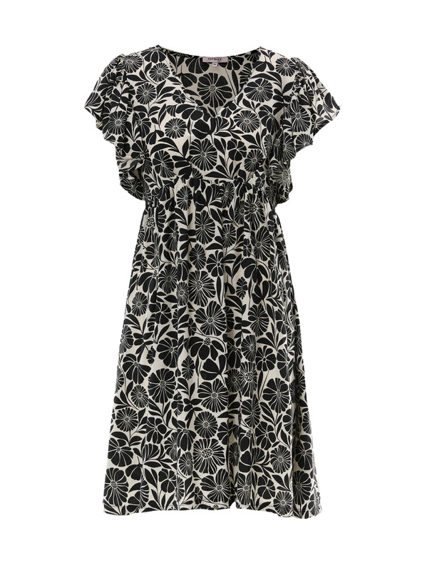 Orsay ORSAY fekete női mintás, térdig érő ruha