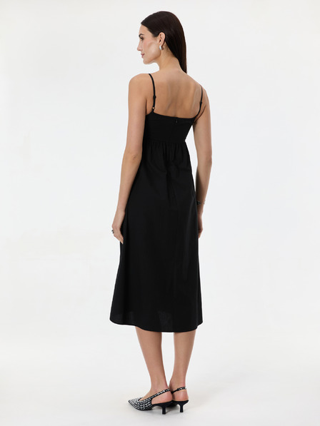 Orsay ORSAY Fekete női midi ruha applikációval