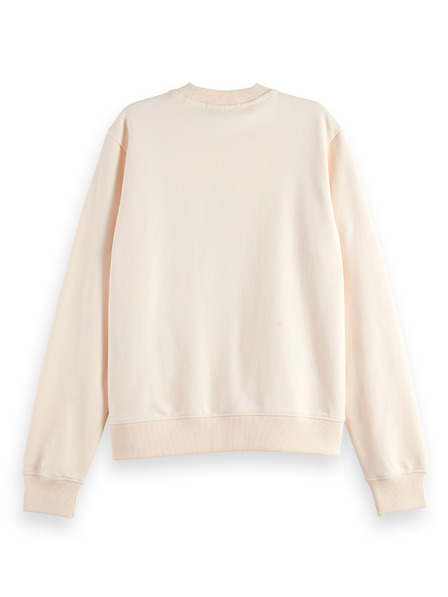 Scotch & Soda Női krémszínű feliratú pulóver