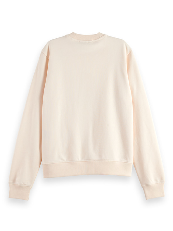 Scotch & Soda Női krémszínű feliratú pulóver