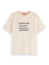 Scotch & Soda Női krémszínű feliratú póló