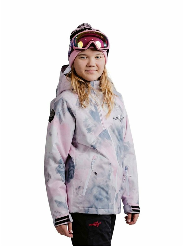 Meatfly Meatfly gyermek SNB & SKI kabát Deliah Clouds Pink