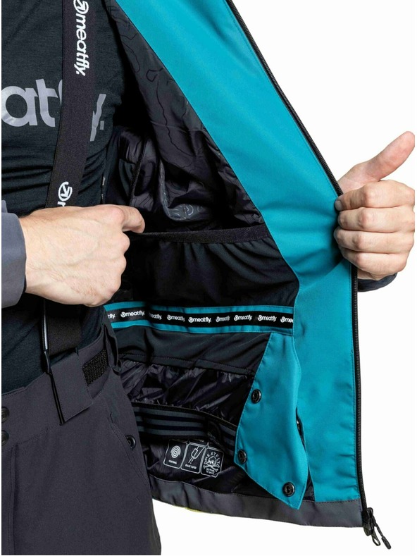 Meatfly Meatfly férfi SNB & SKI kabát Shader Hb Blue / Lime