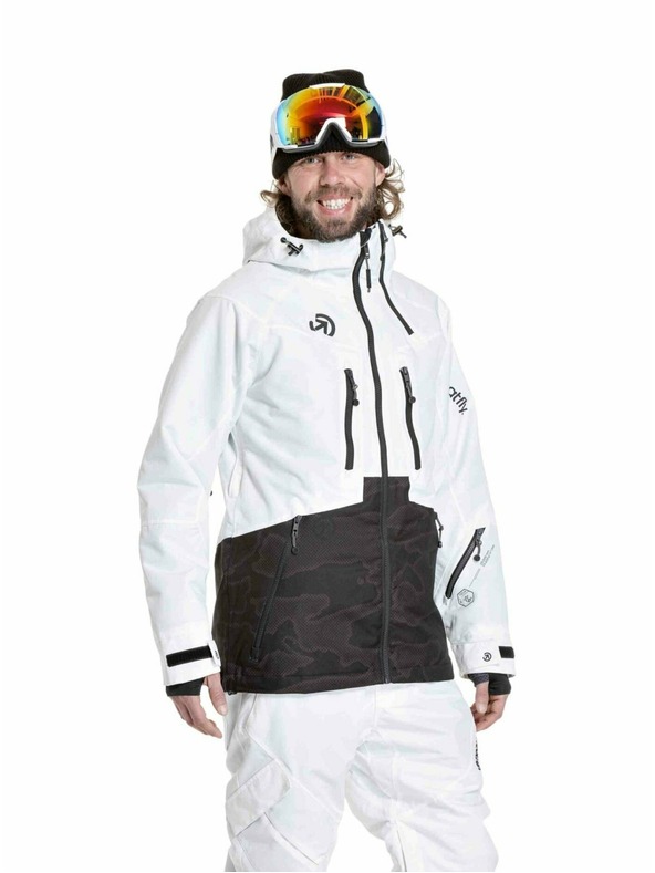 Meatfly Meatfly férfi SNB & SKI kabát Cronos White / Morph Black