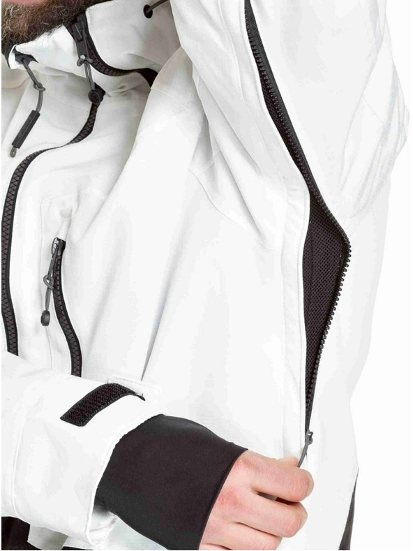 Meatfly Meatfly férfi SNB & SKI kabát Cronos White / Morph Black