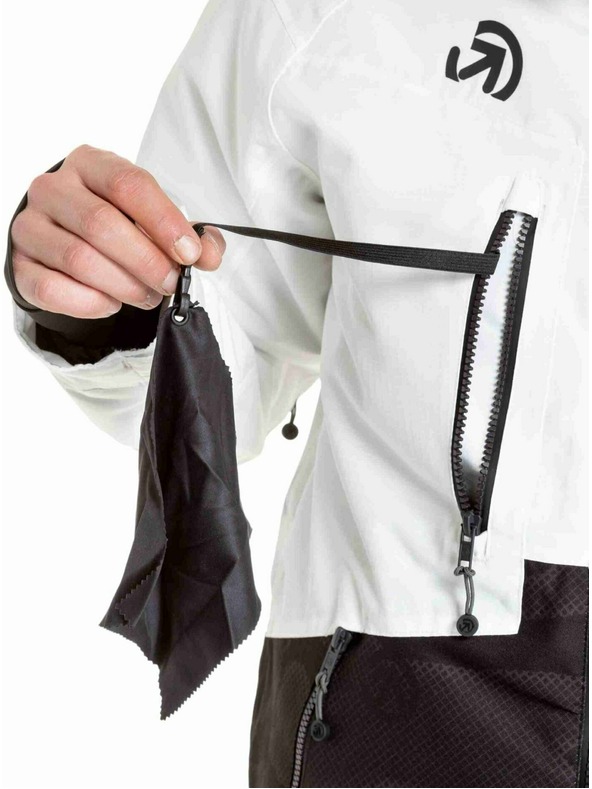 Meatfly Meatfly férfi SNB & SKI kabát Cronos White / Morph Black