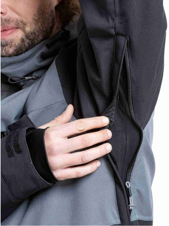 Meatfly Meatfly férfi SNB & SKI kabát Manifold Dark Grey / Black