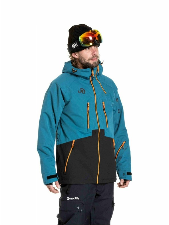 Meatfly Meatfly férfi SNB & SKI kabát Cronos Black / Deep Ocean