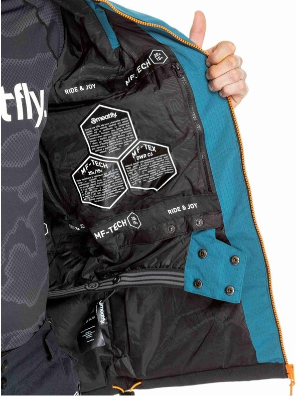 Meatfly Meatfly férfi SNB & SKI kabát Cronos Black / Deep Ocean